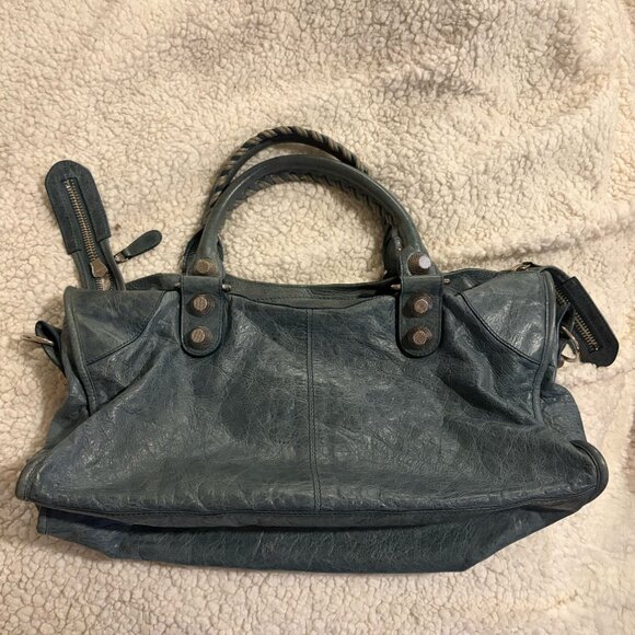 Balenciaga Part Time Giant Stud Leather Shoulder Bag Medium - Picture 4 of 11